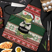 Funny Christmas Alligator Santa Apron Knitted Pattern - Wonder Print Shop