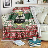 Funny Christmas Alligator Santa Blanket Knitted Pattern - Wonder Print Shop