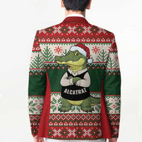 Funny Christmas Alligator Santa Blazer Knitted Pattern - Wonder Print Shop