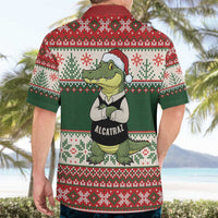 Funny Christmas Alligator Santa Hawaiian Shirt Knitted Pattern - Wonder Print Shop