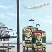 Funny Christmas Alligator Santa Luggage Cover Knitted Pattern - Wonder Print Shop