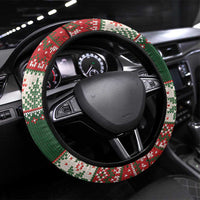 Funny Christmas Alligator Santa Steering Wheel Cover Knitted Pattern - Wonder Print Shop