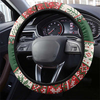 Funny Christmas Alligator Santa Steering Wheel Cover Knitted Pattern - Wonder Print Shop