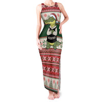 Funny Christmas Alligator Santa Tank Maxi Dress Knitted Pattern - Wonder Print Shop