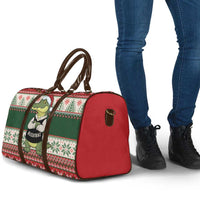 Funny Christmas Alligator Santa Travel Bag Knitted Pattern - Wonder Print Shop