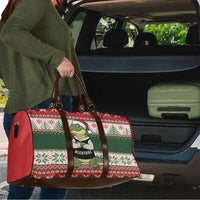 Funny Christmas Alligator Santa Travel Bag Knitted Pattern - Wonder Print Shop