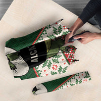 Funny Christmas Alligator Santa Umbrella Knitted Pattern - Wonder Print Shop