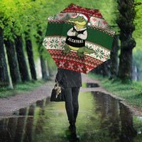 Funny Christmas Alligator Santa Umbrella Knitted Pattern - Wonder Print Shop