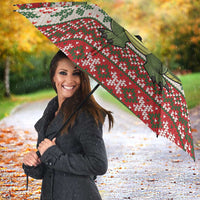 Funny Christmas Alligator Santa Umbrella Knitted Pattern - Wonder Print Shop