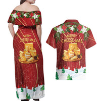 Merry Cheesemas Couples Matching Off Shoulder Maxi Dress and Hawaiian Shirt Switzerland Frohe Weihnachten LT9 - Wonder Print Shop