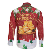 Merry Cheesemas Long Sleeve Button Shirt Switzerland Frohe Weihnachten - Wonder Print Shop