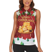 Merry Cheesemas Women Sleeveless Polo Shirt Switzerland Frohe Weihnachten - Wonder Print Shop