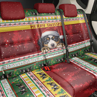 Merry Swissmas Bernese Mountain Dog Back Car Seat Cover Switzerland Christmas Pattern LT9 - Wonder Print Shop