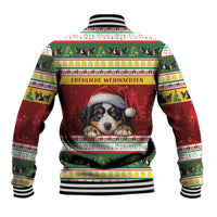 Merry Swissmas Bernese Mountain Dog Baseball Jacket Switzerland Christmas Pattern LT9 - Wonder Print Shop