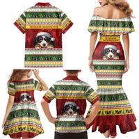 Merry Swissmas Bernese Mountain Dog Family Matching Mermaid Dress and Hawaiian Shirt Switzerland Christmas Pattern LT9 - Wonder Print Shop