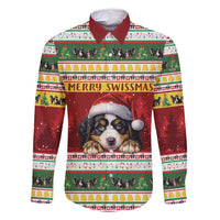 Merry Swissmas Bernese Mountain Dog Family Matching Mermaid Dress and Hawaiian Shirt Switzerland Christmas Pattern LT9 - Wonder Print Shop