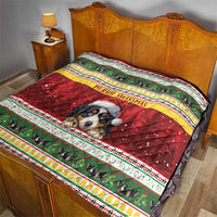 Merry Swissmas Bernese Mountain Dog Quilt Switzerland Christmas Pattern - Wonder Print Shop