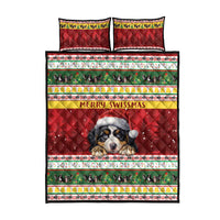 Merry Swissmas Bernese Mountain Dog Quilt Bed Set Switzerland Christmas Pattern - Wonder Print Shop