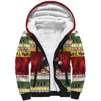 Merry Swissmas Bernese Mountain Dog Sherpa Hoodie Switzerland Christmas Pattern - Wonder Print Shop