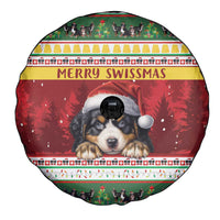 Merry Swissmas Bernese Mountain Dog Spare Tire Cover Switzerland Christmas Pattern - Wonder Print Shop