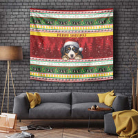 Merry Swissmas Bernese Mountain Dog Tapestry Switzerland Christmas Pattern - Wonder Print Shop