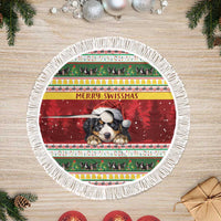 Merry Swissmas Bernese Mountain Dog Tree Skirt Switzerland Christmas Pattern - Wonder Print Shop