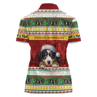 Merry Swissmas Bernese Mountain Dog Women Polo Shirt Switzerland Christmas Pattern - Wonder Print Shop