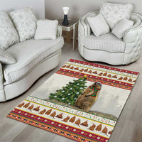Merry Swissmas Marmot Santa Area Rug Switzerland Christmas Pattern LT9 - Wonder Print Shop