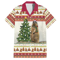 Merry Swissmas Marmot Santa Family Matching Short Sleeve Bodycon Dress and Hawaiian Shirt Switzerland Christmas Pattern - Wonder Print Shop