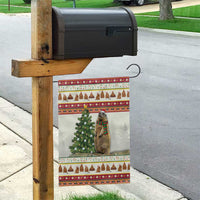 Merry Swissmas Marmot Santa Garden Flag Switzerland Christmas Pattern - Wonder Print Shop