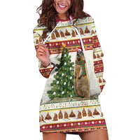 Merry Swissmas Marmot Santa Hoodie Dress Switzerland Christmas Pattern - Wonder Print Shop