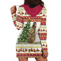 Merry Swissmas Marmot Santa Hoodie Dress Switzerland Christmas Pattern - Wonder Print Shop
