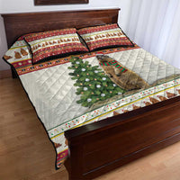 Merry Swissmas Marmot Santa Quilt Bed Set Switzerland Christmas Pattern - Wonder Print Shop