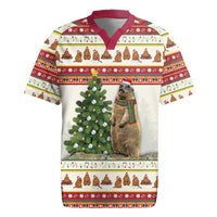 Merry Swissmas Marmot Santa Rugby Jersey Switzerland Christmas Pattern - Wonder Print Shop