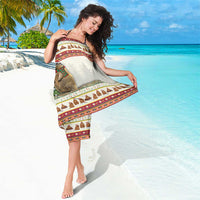 Merry Swissmas Marmot Santa Sarong Switzerland Christmas Pattern - Wonder Print Shop