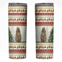 Merry Swissmas Marmot Santa Skinny Tumbler Switzerland Christmas Pattern - Wonder Print Shop