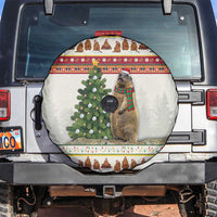 Merry Swissmas Marmot Santa Spare Tire Cover Switzerland Christmas Pattern - Wonder Print Shop