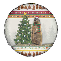 Merry Swissmas Marmot Santa Spare Tire Cover Switzerland Christmas Pattern - Wonder Print Shop