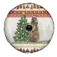 Merry Swissmas Marmot Santa Spare Tire Cover Switzerland Christmas Pattern - Wonder Print Shop