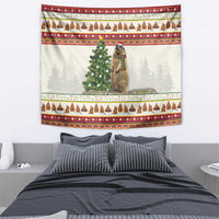 Merry Swissmas Marmot Santa Tapestry Switzerland Christmas Pattern - Wonder Print Shop