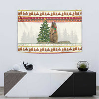 Merry Swissmas Marmot Santa Tapestry Switzerland Christmas Pattern - Wonder Print Shop