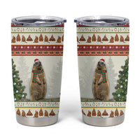 Merry Swissmas Marmot Santa Tumbler Cup Switzerland Christmas Pattern - Wonder Print Shop
