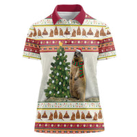 Merry Swissmas Marmot Santa Women Polo Shirt Switzerland Christmas Pattern - Wonder Print Shop
