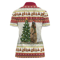 Merry Swissmas Marmot Santa Women Polo Shirt Switzerland Christmas Pattern - Wonder Print Shop