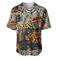African Mixed Wild Animal Skins Baseball Jersey LT9 - Wonder Print Shop