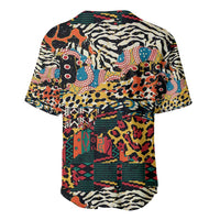 African Mixed Wild Animal Skins Baseball Jersey LT9 - Wonder Print Shop
