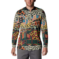 African Mixed Wild Animal Skins Button Sweatshirt LT9 - Wonder Print Shop