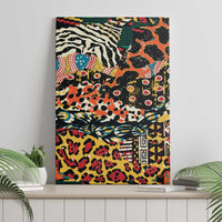 African Mixed Wild Animal Skins Canvas Wall Art LT9 - Wonder Print Shop