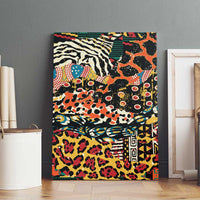African Mixed Wild Animal Skins Canvas Wall Art LT9 - Wonder Print Shop