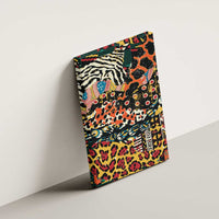African Mixed Wild Animal Skins Canvas Wall Art LT9 - Wonder Print Shop